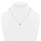 14k 2 carat Lab Grown Diamond VS+ F+ Round Complete Four Prong 18 inch Solitaire Necklace