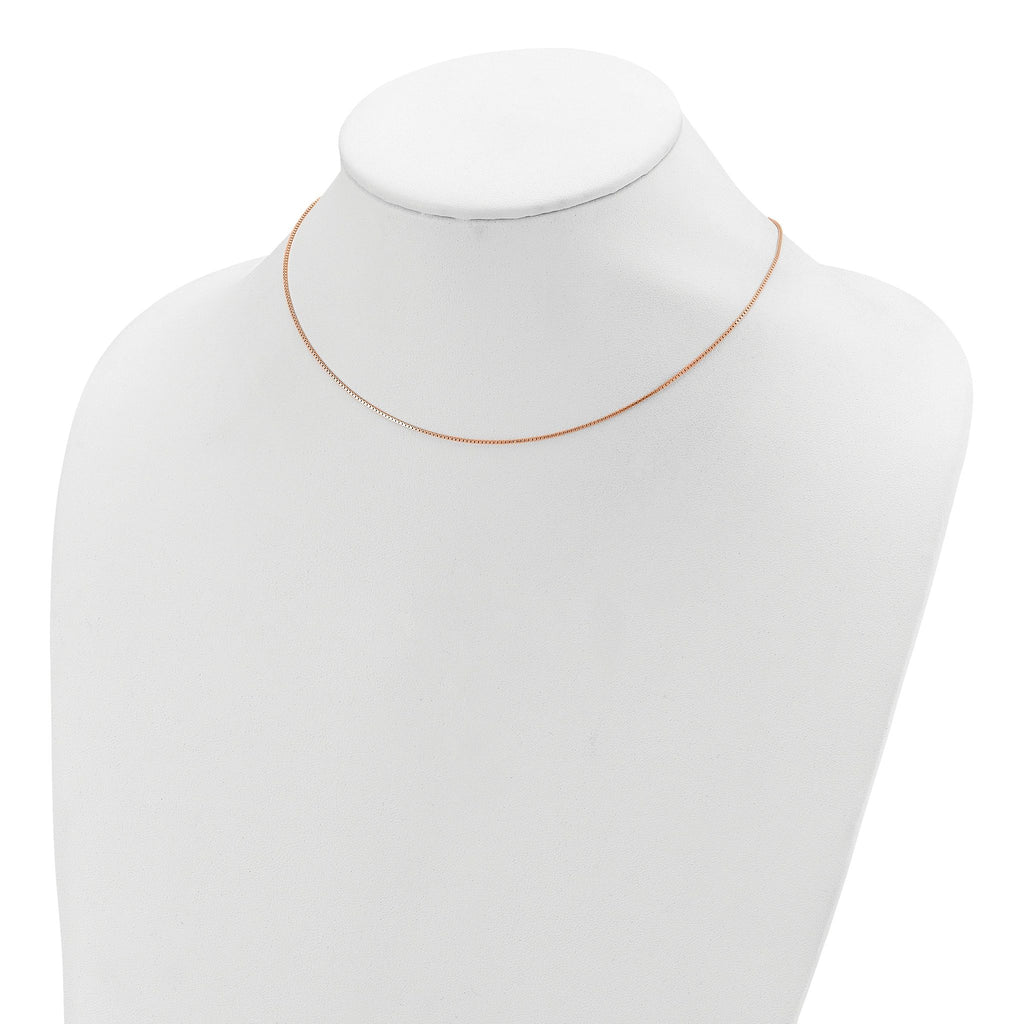 Adjustable Box Chain in Rose Gold-Plated Sterling Silver