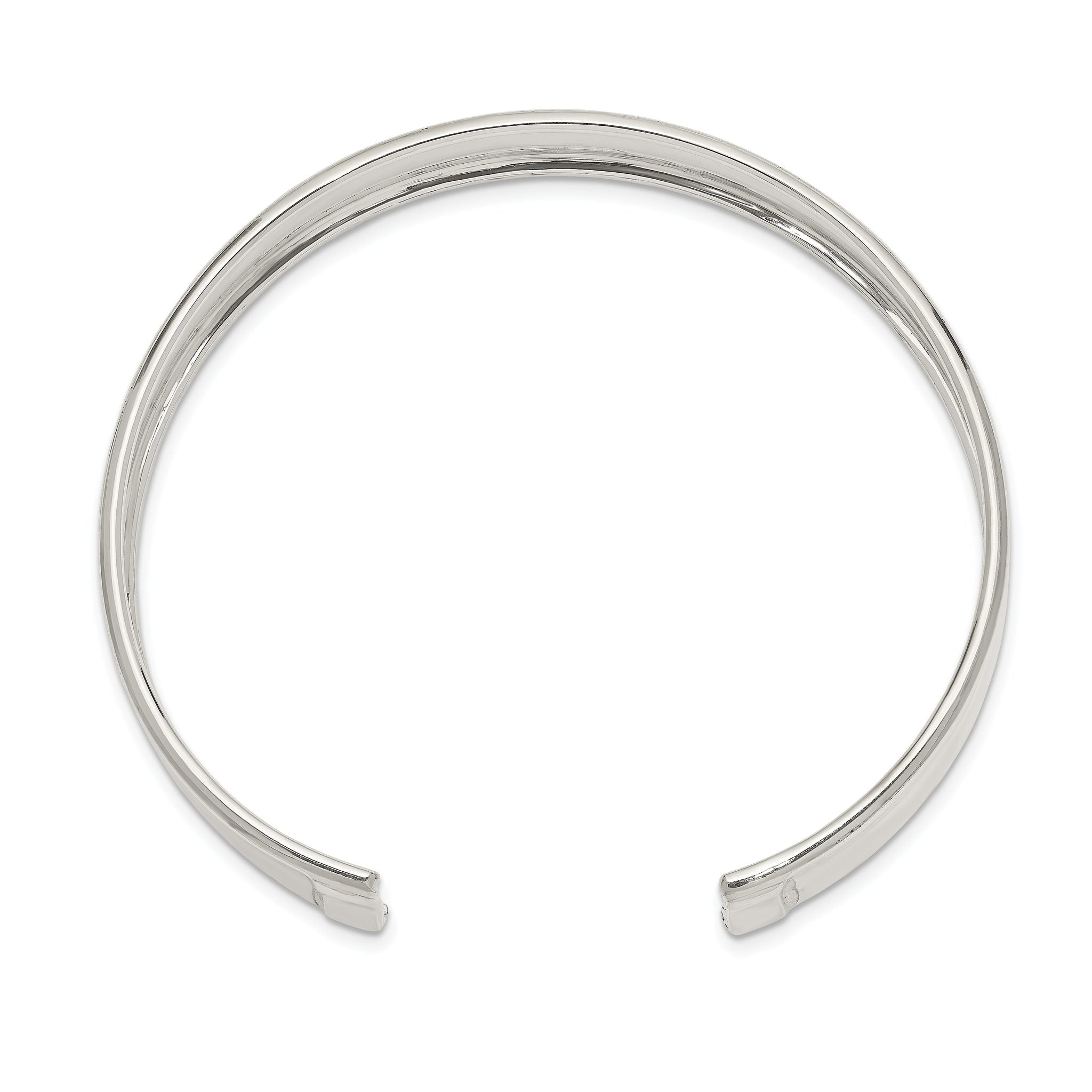 Sophia Jewelers Women's 925 Sterling Silver Polished 10mm Cuff Bracelet