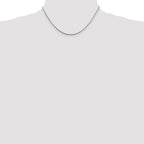 Polished Snake Chain Necklace in Sterling Silver, 1.5mm