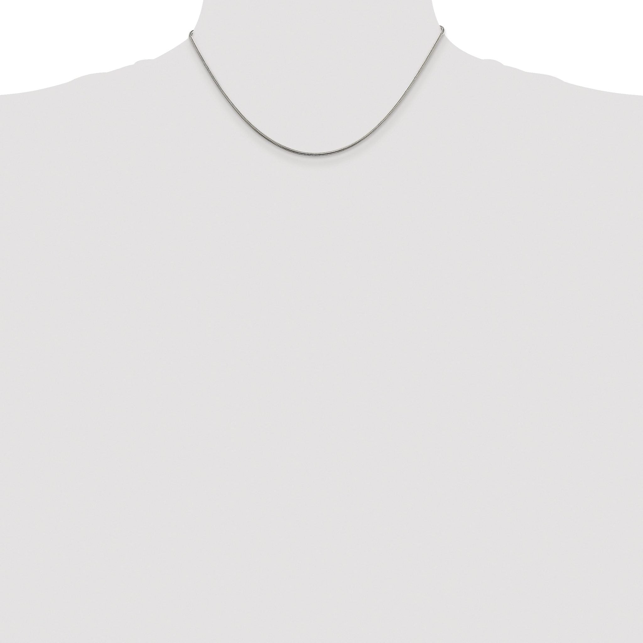 Polished Snake Chain Necklace in Sterling Silver, 1.5mm