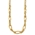 Sophia Jewelers 14K Gold Polished Fancy Link 18in Women's Necklace