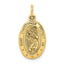 10K Gold St. Christopher Pendant with Polished Satin Finish Solid Design