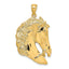 14K Horse Head w/Long Mane Charm