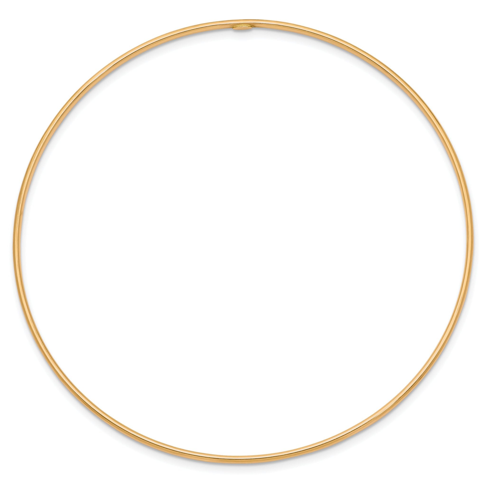 14K Gold Polished Slip-On Women's Bangle Bracelet with TimeleSterling Silver Elegance Secondary image