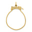 14K Gold Charm Holder Pendant with Elegant 35mm Design Luxury Finish