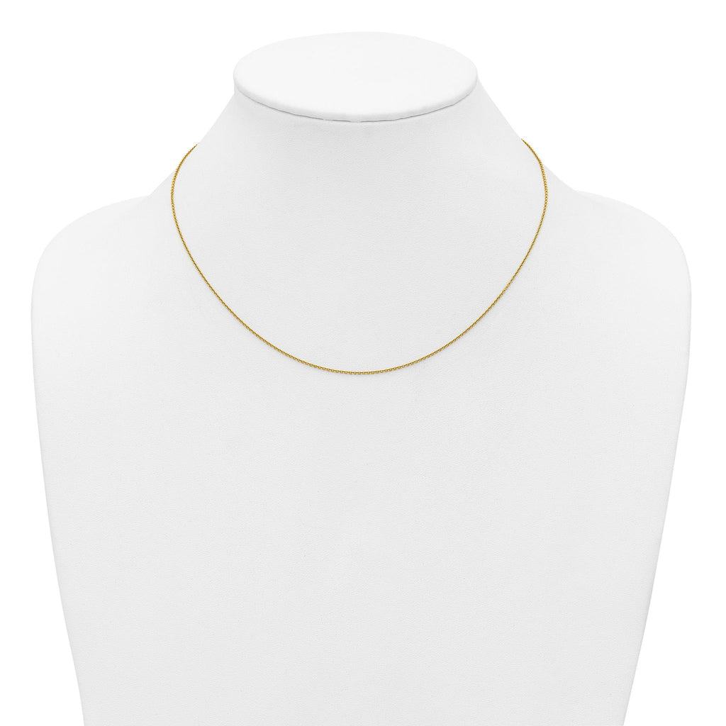 14K Gold Filled Adjustable Cable Chain Necklace in 1.2mm Width