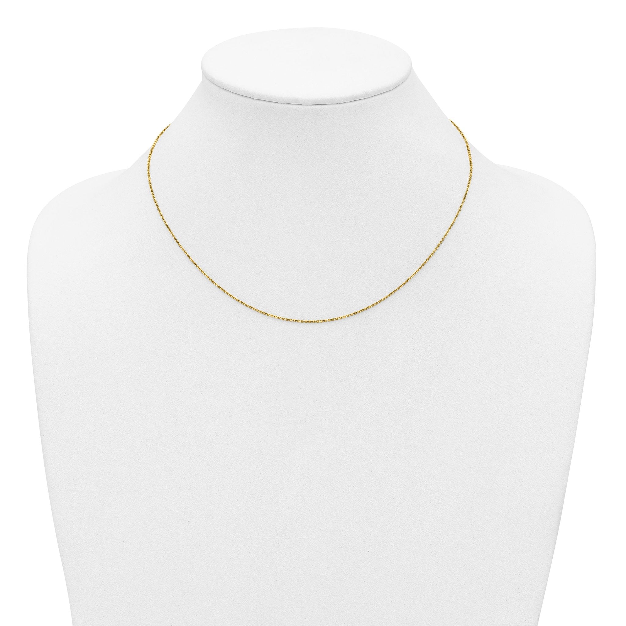 14K Gold Filled Adjustable Cable Chain Necklace in 1.2mm Width