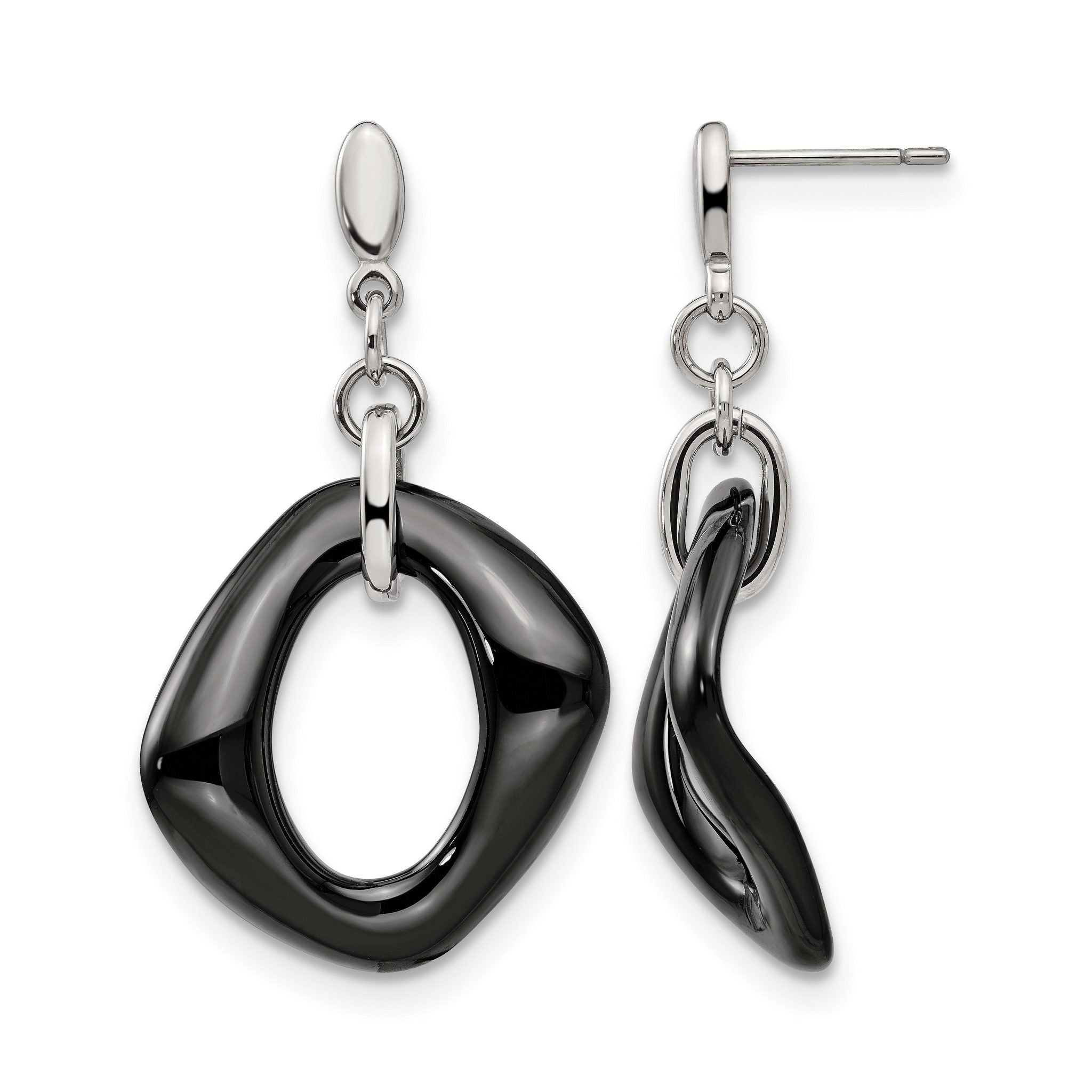 Stainless Steel Polished Drop Dangle Earrings for Women Main image