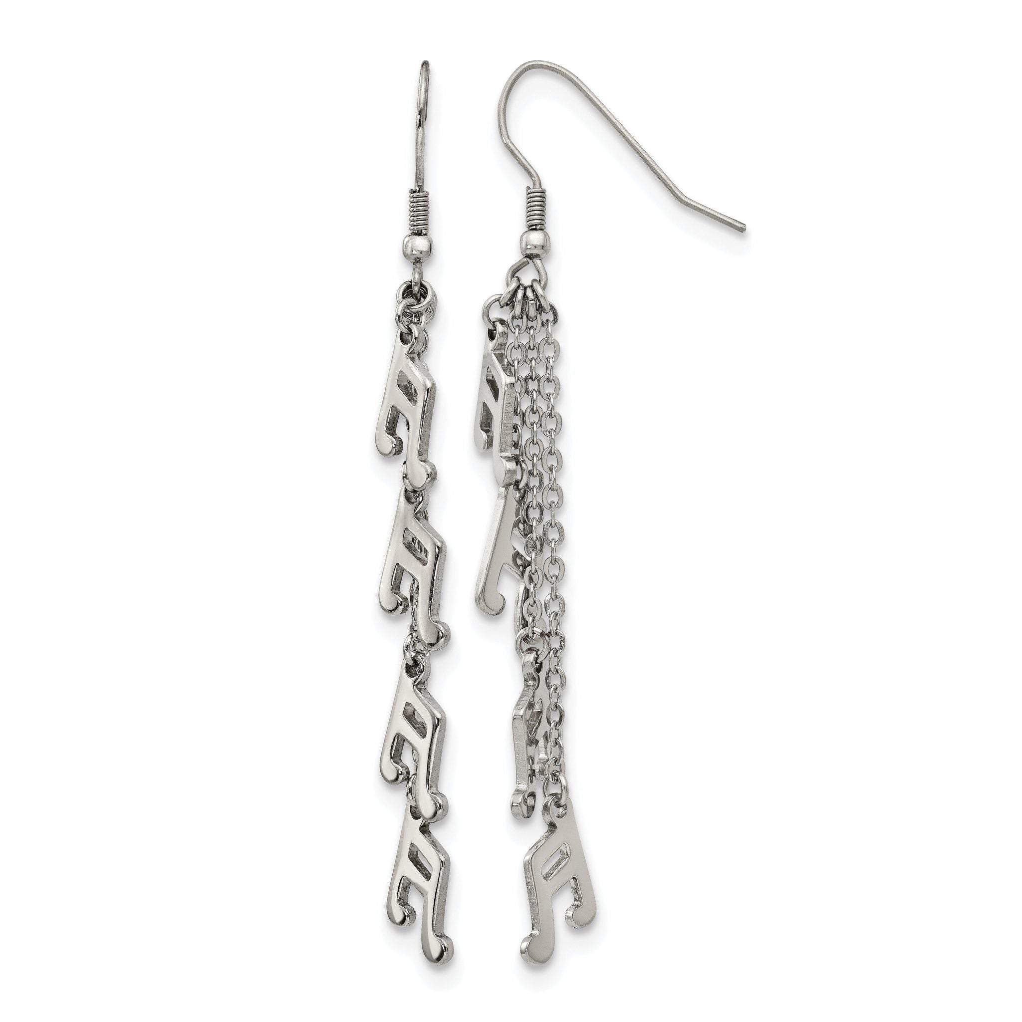 Stainless Steel Polished Drop Dangle Earrings for Women