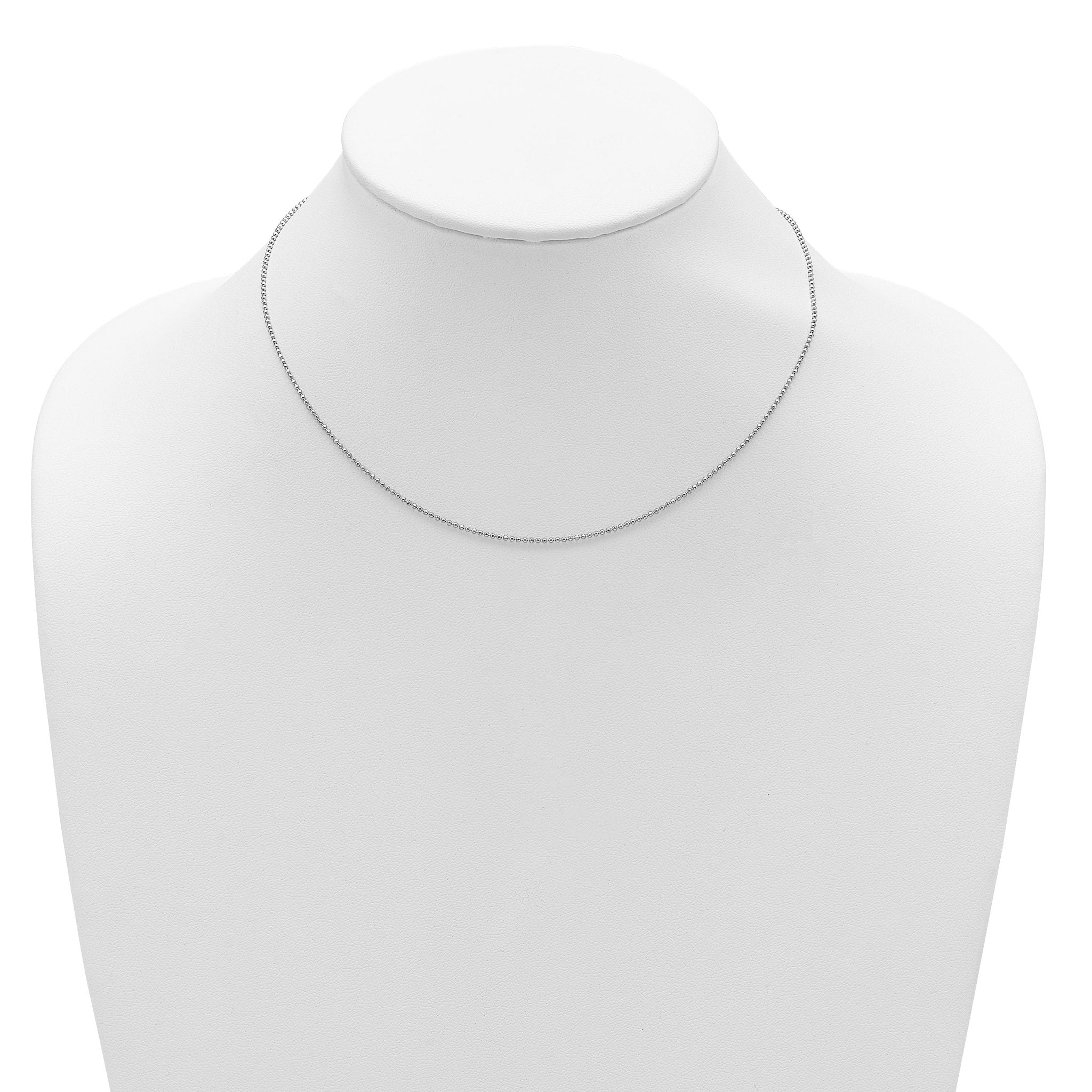 Sterling Silver Rh-plated 1.5mm Round Box 1in+1in Adj. Chain