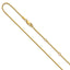 14K 1.2mm Baby Spiga 1in+1in Adjustable Chain
