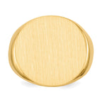 14k 21.0x21.5mm Closed Back Mens Signet Ring