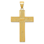 10K Textured Crucifix Latin Cross Pendant