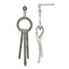 Stainless Steel Polished & Antiqued Drop Dangle Earrings for Women