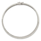 Sophia Jewelers 925 Sterling Silver Polished Diamond-Cut Flexible Bangle