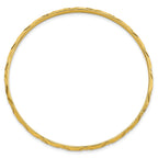 Sterling Silver Gold-tone Diamond Cut Slip-on Bangle