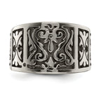 Sophia Jewelers Titanium Flat Men's Wedding Band with Brushed Finish