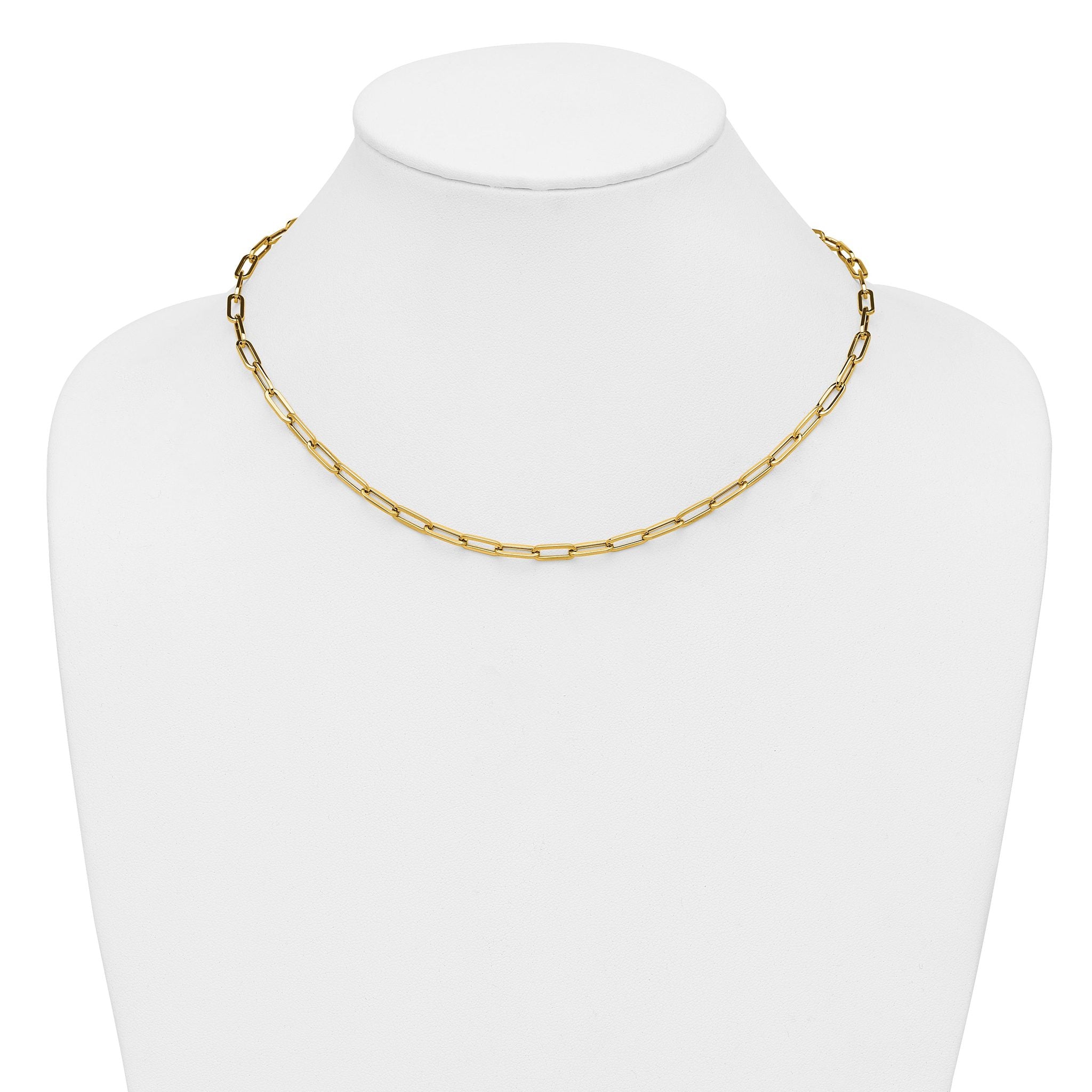 14K Polished Fancy Link Necklace