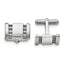 Stainless Steel Brushed & Polished Cable Cuff Links