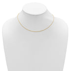 14K 1mm D/C Spiga 1in+1in Adjustable Chain