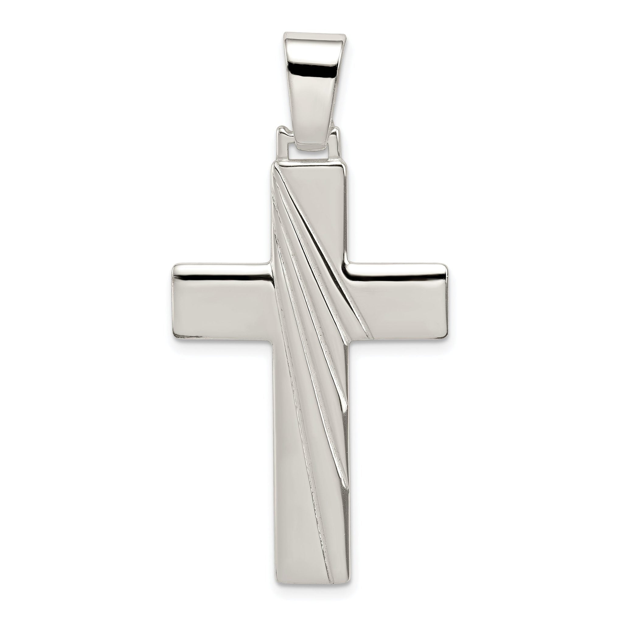 Sophia Jewelers 925 Sterling Silver Cross Pendant with Polished Elegant Design Main image