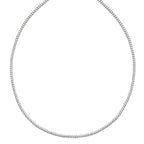 Sterling Shimmer Sterling Silver Rhodium-plated 24 inch 218 Stone CZ Riviera Necklace