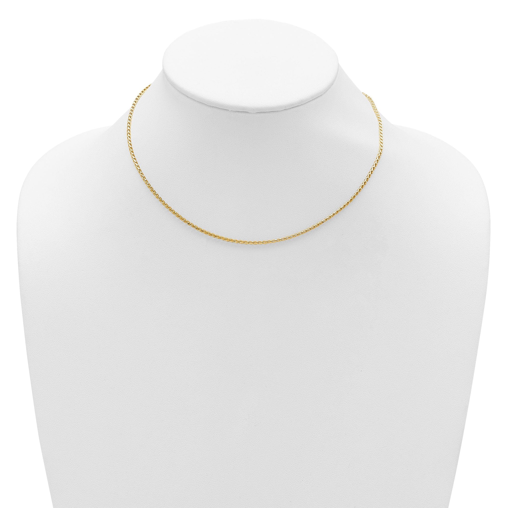 14K 1.65mm D/C Open Franco 1in+1in Adjustable Chain