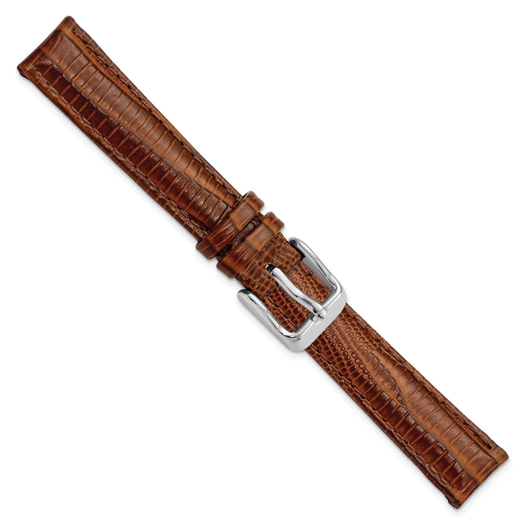 Havana Teju Lizard Grain Leather Watch Band, 19mm