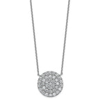14kw 1 1/2 ctw Lab Grown Diamond VS+ F+ Heart Cluster Necklace