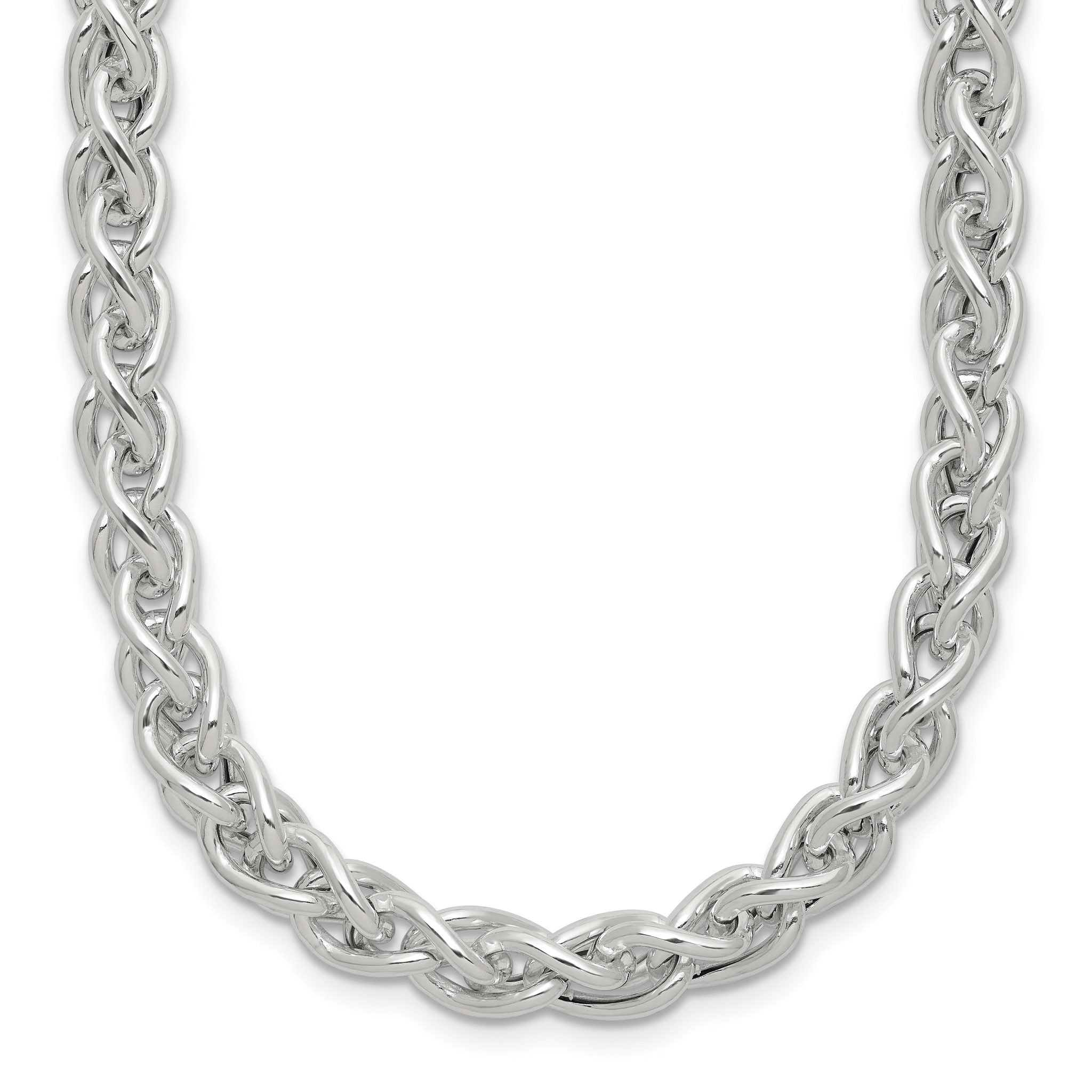 Sterling Silver Polished Spiga Necklace Main image