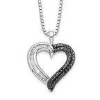 Sophia Jewelers Sterling Silver Diamond Heart Necklace with Extender Elegant and Gift Ready