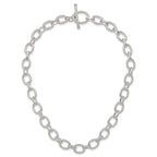 Sterling Silver Polished Fancy Link Necklace