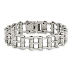 Stainless Steel Polished Barrel Link Bracelet for Men