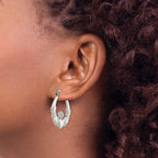 Stainless Steel Polished Creole Hoop Earrings for Women