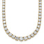 14k 28 1/2 carat Lab Grown Diamond VS+ F+ Complete Round 18 inch Graduated Tennis Necklace