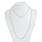Sideways Cross Necklace in Stainless Steel, 18"