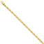 14K Gold Fancy Link Bracelet with Polished 5mm Solid Design