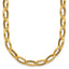 14K Polished Fancy Oval Link Necklace