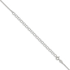 Sterling Silver 1.4mm Diamond-Cut Forzantine Cable Chain With 2in Extension