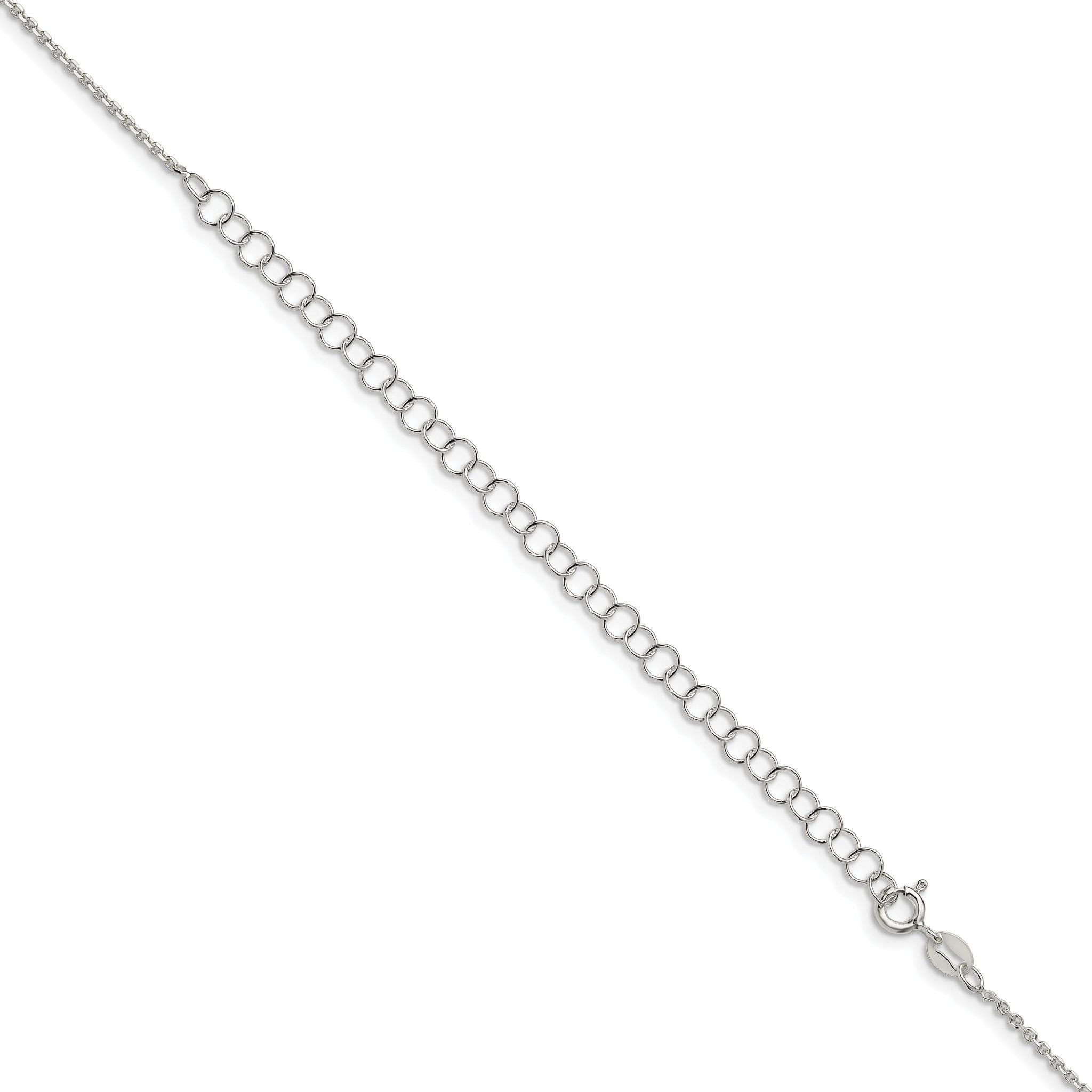 Sterling Silver 1.4mm Diamond-Cut Forzantine Cable Chain With 2in Extension