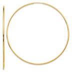 14k Polished Endless Tube Hoop Earrings