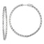 Sterling Shimmer Sterling Silver Rhodium-plated 78 Stone 2.75mm CZ In and Out Round Hinged Hoop Earrings