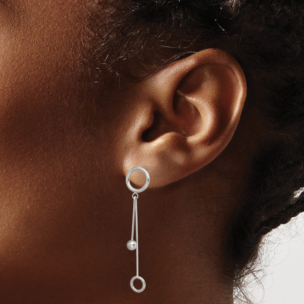Stainless Steel Polished Drop Dangle Earrings for Women
