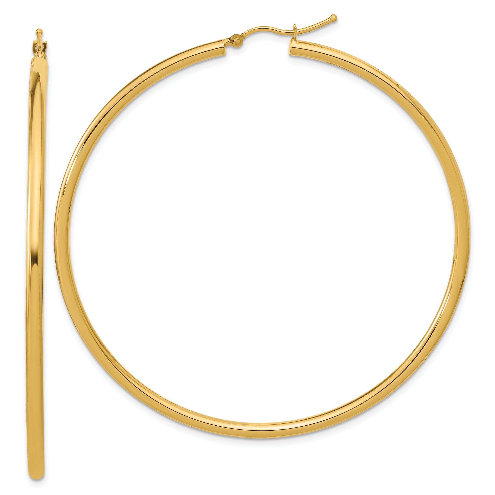 14k Polished 2.5mm Polished Hoop Earrings Main image