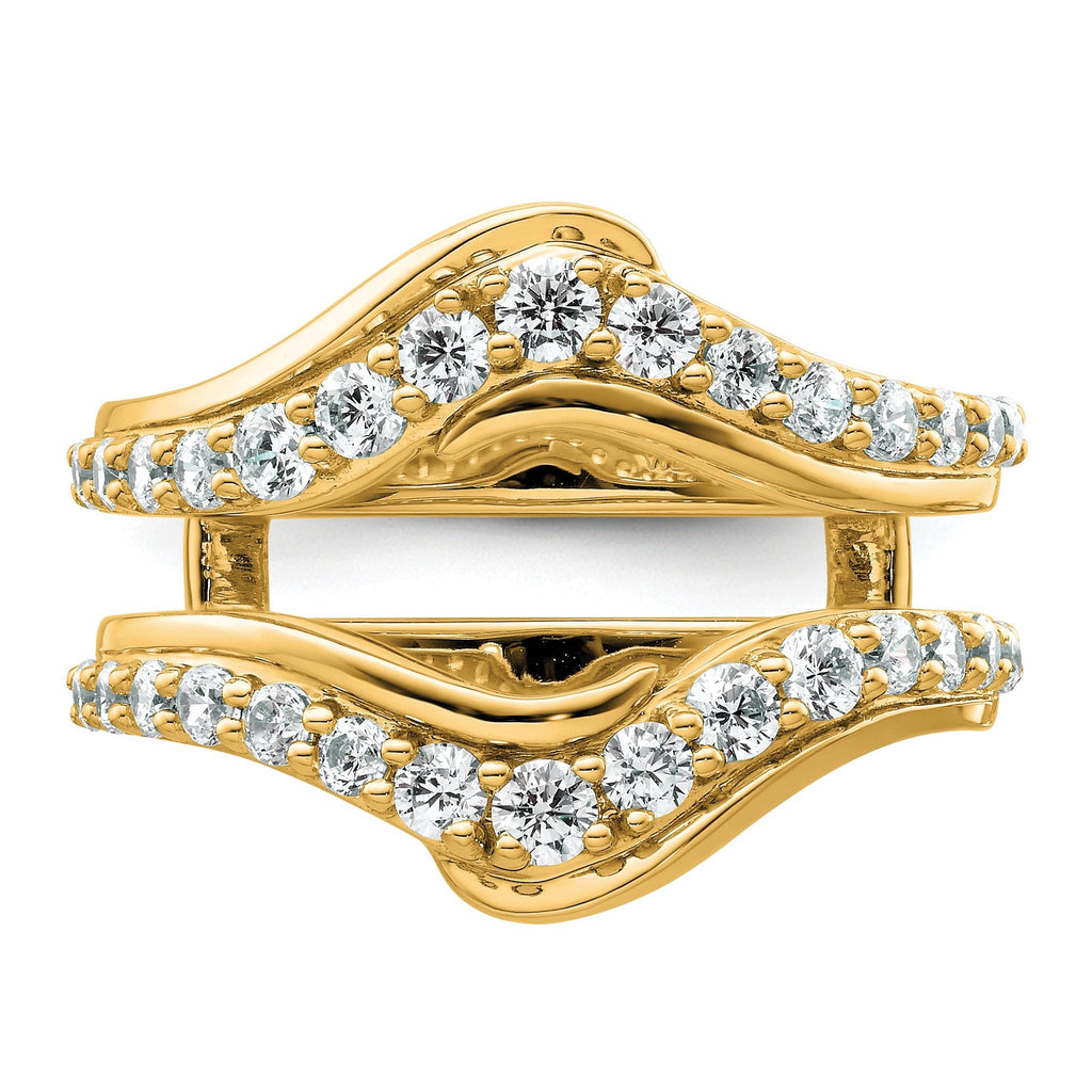 14k 1 carat Lab Grown Diamond VS+ F+ Complete Ring Guard