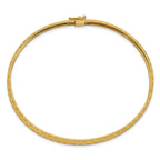 10k Hexagonal Design Diamond-cut Flexible Bangle
