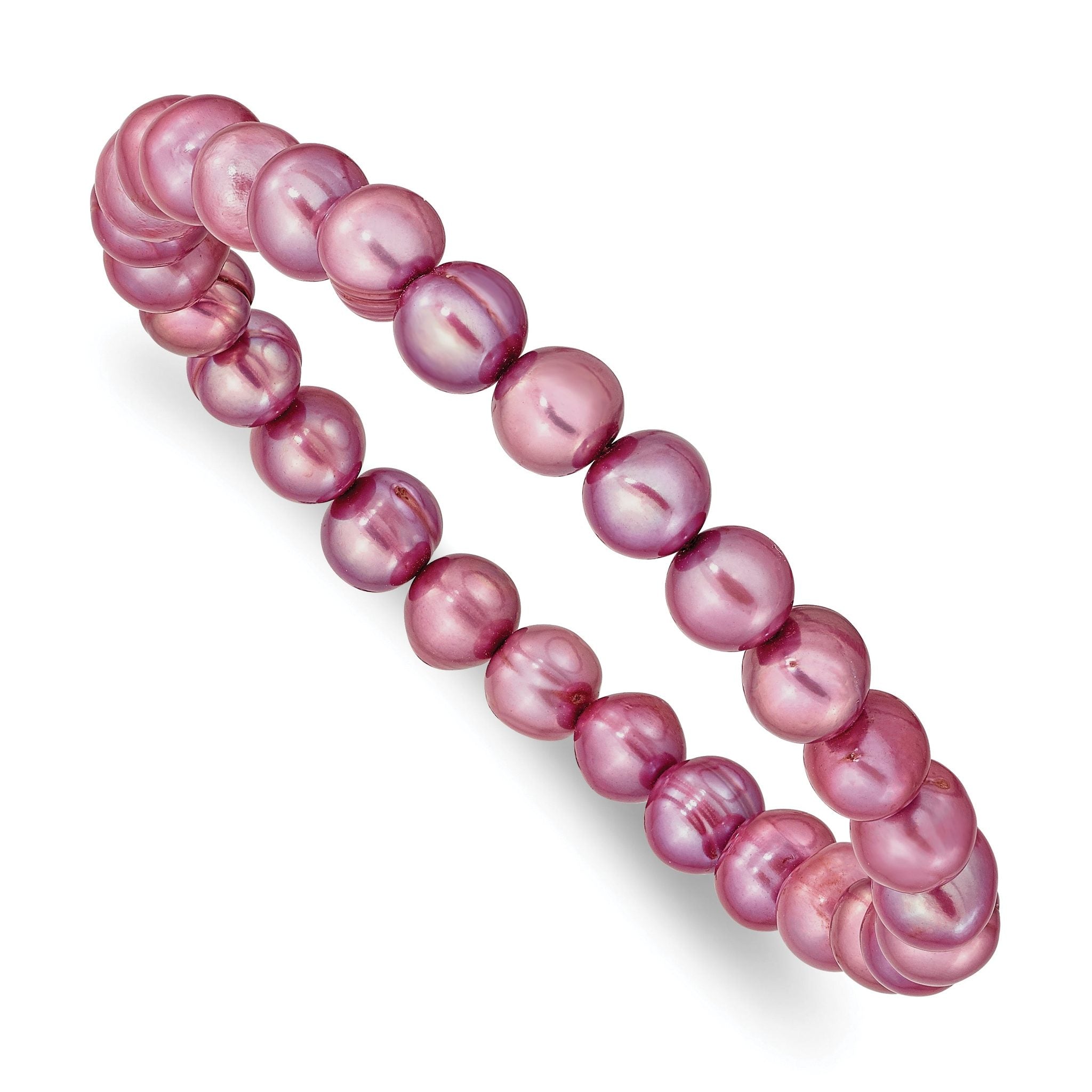 6-7mm Rose Freshwater Cultured Pearl Stretch Bracelet Main image