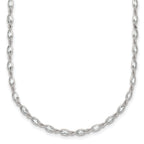 Sterling Silver Polished Oval Bezel CZ 16 Inch with 2 Inch Extension Necklace