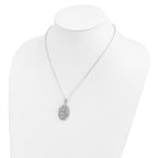 Sentimental Expressions Sterling Silver Rhodium-plated Antiqued Animal Friends-Cat 18in Necklace